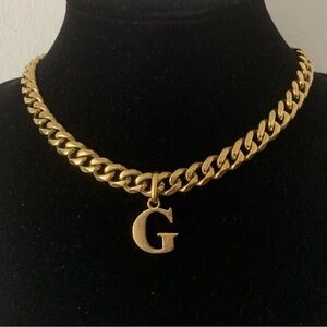 NWB Gold Cuban Link Letter ‘G’ Necklace